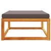 Garden Stool with Cushion 65x65x29 cm Solid Acacia Wood