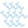 10pcs M Shape Cheek Retractor Dental Mouth Opener Orthodontic Mouth Prop Opener (Blue)