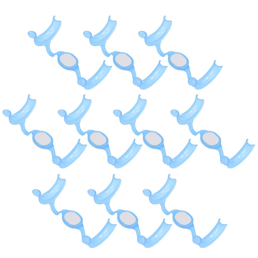 10pcs M Shape Cheek Retractor Dental Mouth Opener Orthodontic Mouth Prop Opener (Blue)