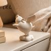 Pig Home Decor Gift 3D Printed Statue, Cute Winged On A Cloud Exquisite Sculpture Figurine, Collectible Piggy for Office Desk Table Decoration