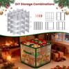 Christmas Ornament Storage Box With Handle 64 Slots Xmas Balls Decorations Container Large Capacity Bag Accesory Organizer