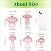 5Pcs/set Colourful Mushroom Glass Vase Creative Hydroponic Flower Pot Simple Table Decoration Home Decor Creative Vase
