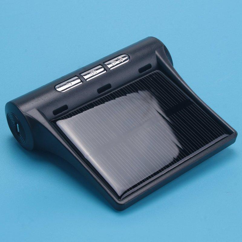 A62E-Car Solar Digital Clock With LCD Time Date In-Car Temperature Display For Outdoor Personal Car Part Decoration