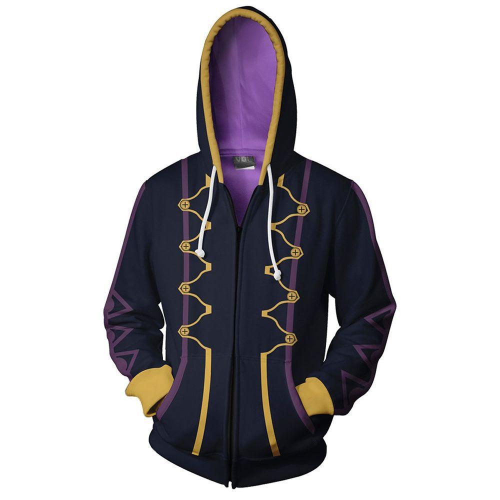 New, animation sweater, steel alchemist, Edward 3D printed sweater zipper cardigan animation periphery