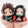 Anime 8/9cm Niedliche Q-Version Actionfigur Sitzen Tanjiro Kamado Nezuko PVC Action-Modell Kinderspielzeug Geschenk