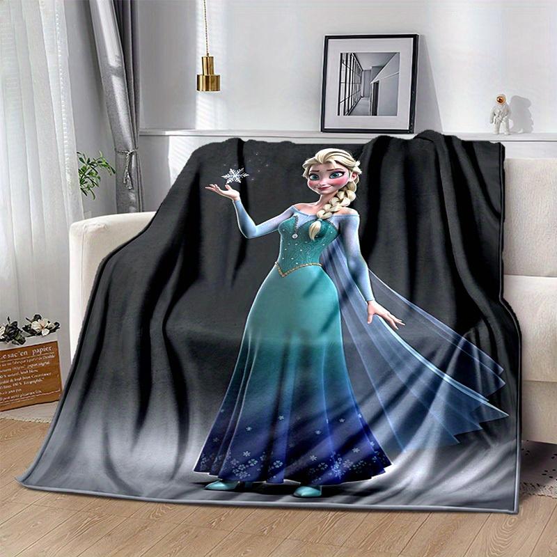 1pc. Cartoon Elsa Blanket, Seasonal Universal, Home Decoration, Throw Blankets, Soft Flannel Throw Blanket, Versatile & Cozy for Bedroom, Ca