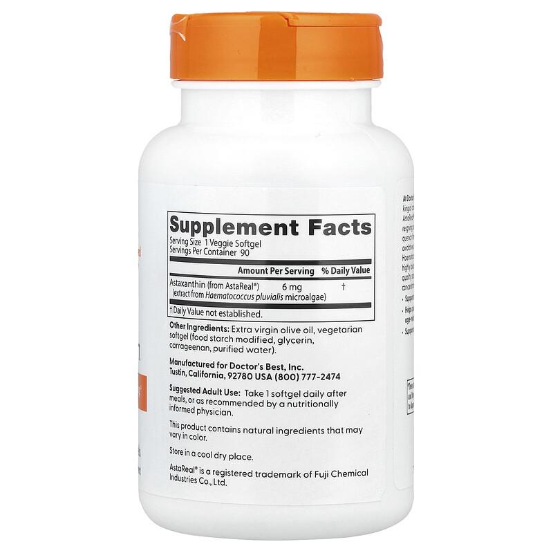 Astaxanthin, 6 mg, 90 vegetarische Weichkapseln
