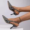 Fashion Women's Sandals 2025 Summer Pointed Toe Shallow Shoes for Women High Heels Fashion Heeled Sandals Female Thin Heels Dress Pumps