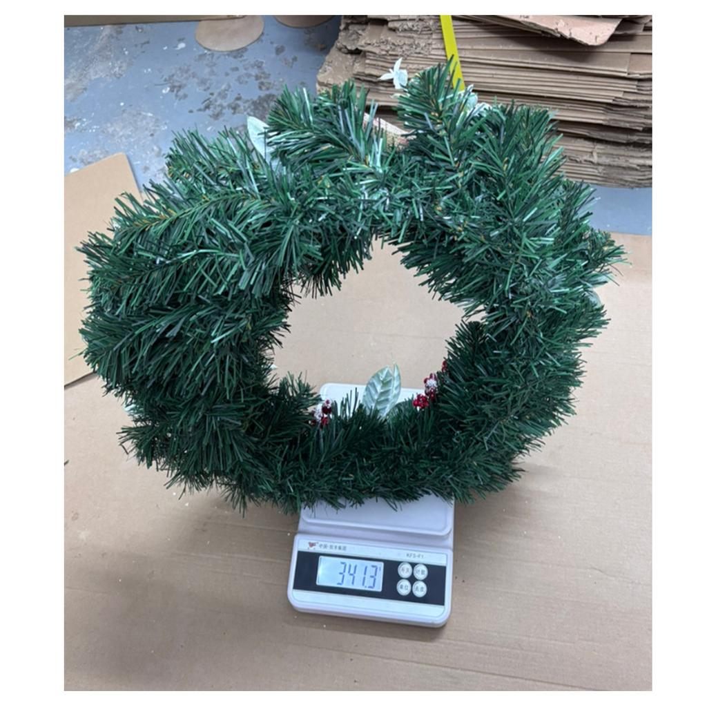 Christmas Artificial Flower Wreath for Front Door, Holiday Home Decor Hanging Ornament