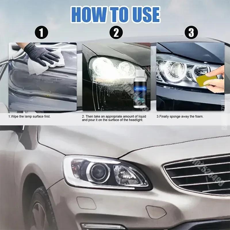 Car Headlight Restoration Crystal Oxidation Yellowing Repair Refurbishment Lens Headlight Polishing Refurbishing Kit Tools