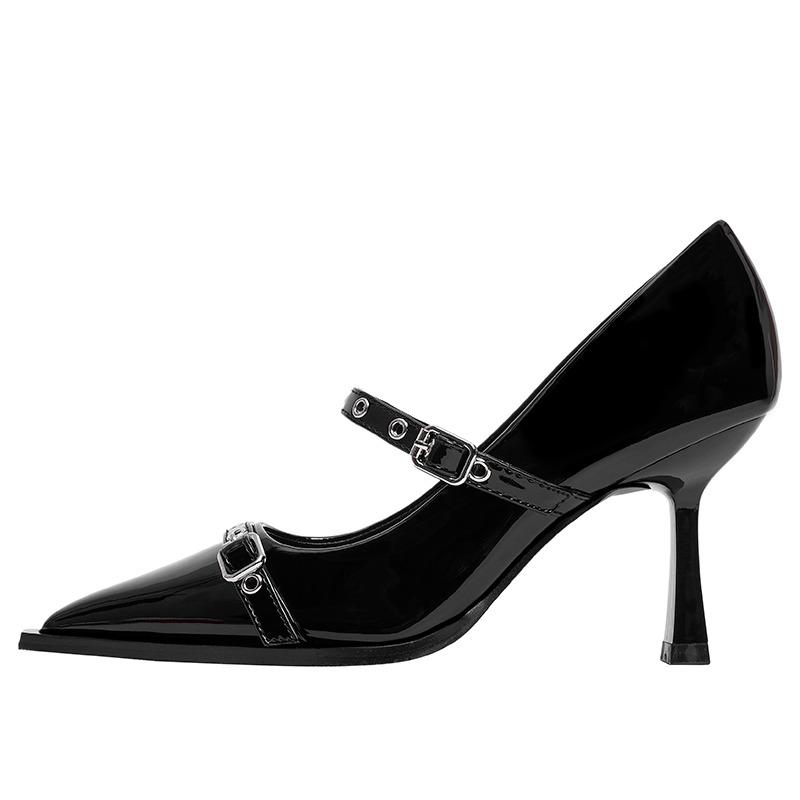 Fashion Shoes Female 2025 Hot Sale Shallow Women's High Heels Fashion Rivet Office and Career Sexy Pointed Toe Plus Size High Heels