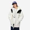 Li-Ning Hot Pot Down Series Water-Resistant Spliced Letter Zipper Hooded Versatile Cold-Resistant Mid-Length Parka Down Jacket AYMU227-4