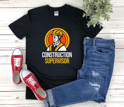Construction and Kids Tshirt, Construction Supervisor, Construction Work and Kids Tshirt, Gifts For Supervisor, Construction Gifts