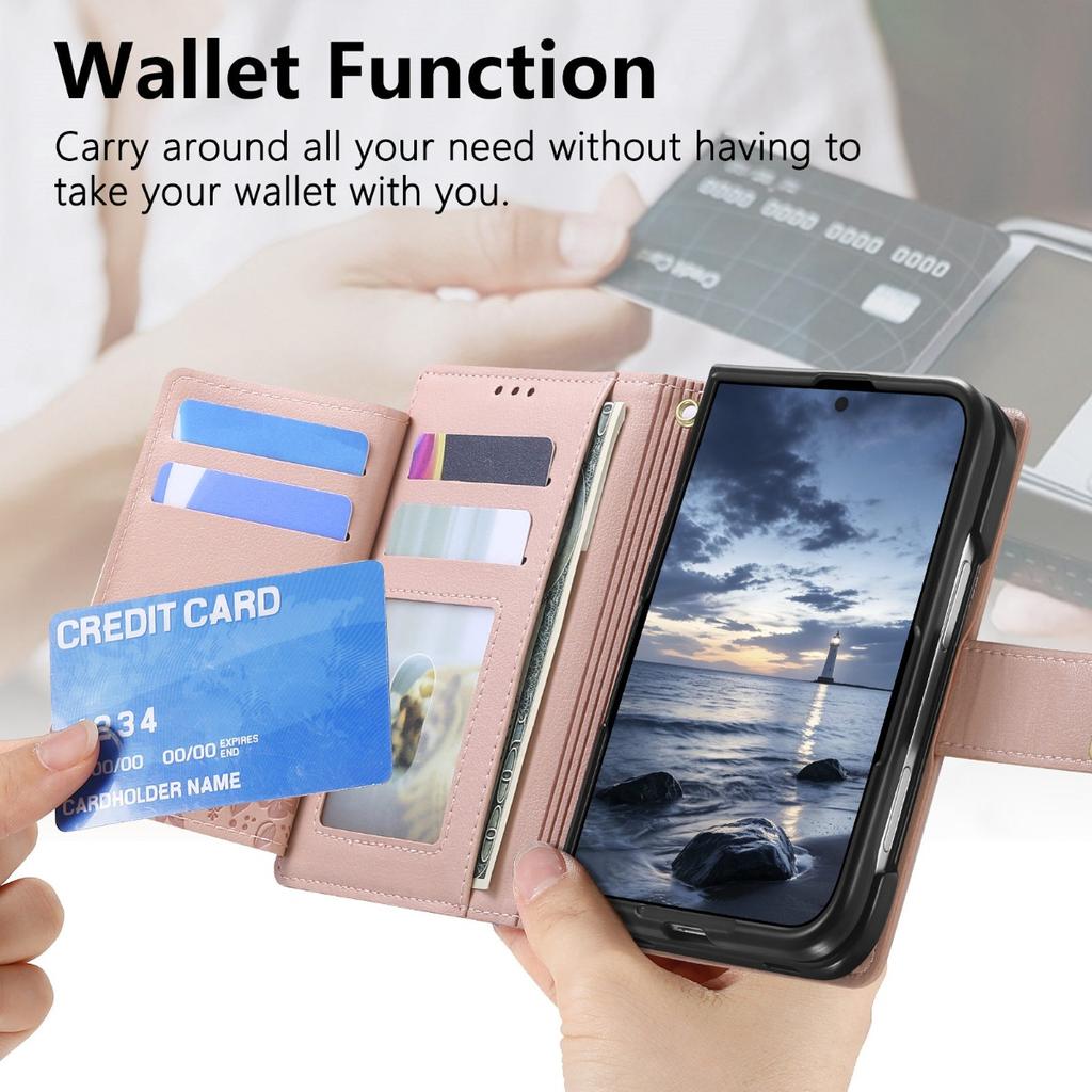 Zipper Card Slot Wallet Luxury Leather Phone Case for IPhone Ultra 18 Fold Shockproof Protective Flip Book Stand Slim Cover