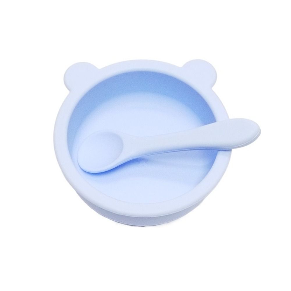 Flexible Feeding Tableware Waterproof Feeding Bowl Set Unbreakable Baby Bowls with Spoon  Toddlers