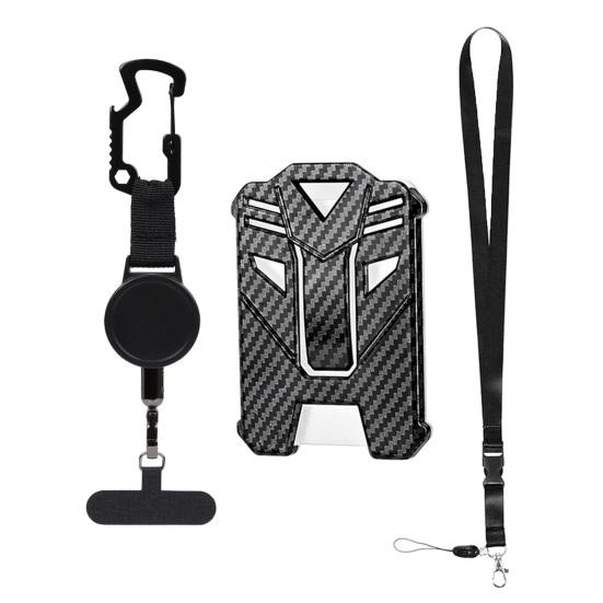 Sleutelhanger Intrekbare Telefoonhouder met Lanyard Makkelijk te Dragen Lichtgewicht Mobiele Telefoon Tether Tag Verstelbare Rotatie Veilig Slot Anti-Diefstal Kabel Telefoon