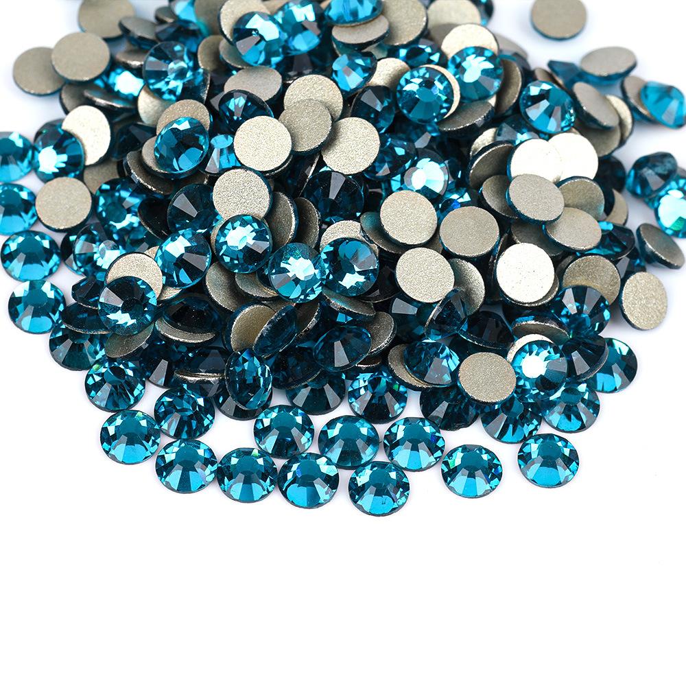 Weichen, Gold Bottom Mixed Glass Flat Bottom Diamond Nail Drill, Decorative Mobile Phone Case Diy Nail Accessories Rhinestone Jewelry