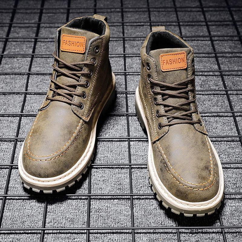 Mode Natürliches Rindsleder Herren Winterstiefel Handgefertigt Retro Herrenstiefel Leder Herren Winterschuhe Herrenschuhe 65