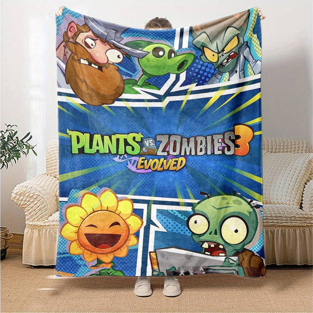 Plants Vs. Zombies Blanket Warmthful Decor Perfect for Sofa Office Chair Bedding for All Occasions Modern Ideal Gift for Friends Family Couples Picnic