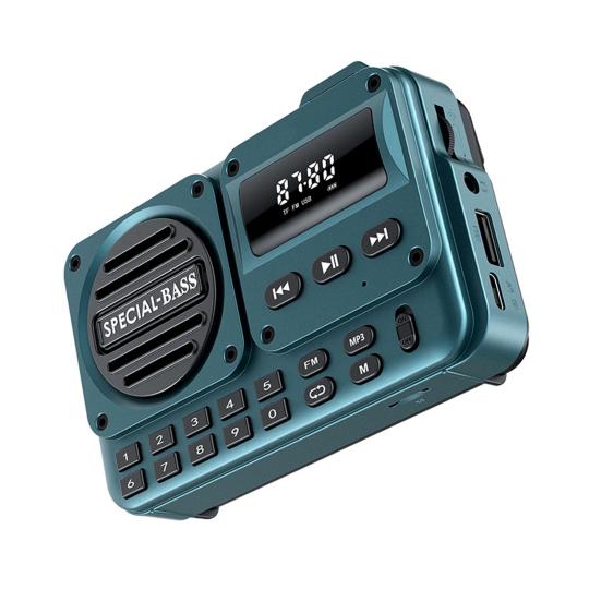Tragbares Radio Bluetooth-kompatibler Lautsprecher Digitalanzeige Batteriebetriebenes AM/FM-Radio Drahtloser Handlautsprecher