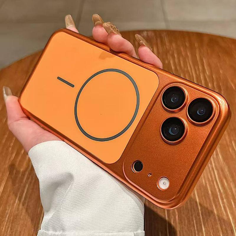 

PC Full Lens Protection Phone Case For iPhone 17 Pro Max 16 15 14 13 Pro Max For Magsafe Magnetic Wireless Charger Cover funda For iPhone 17 ProMax