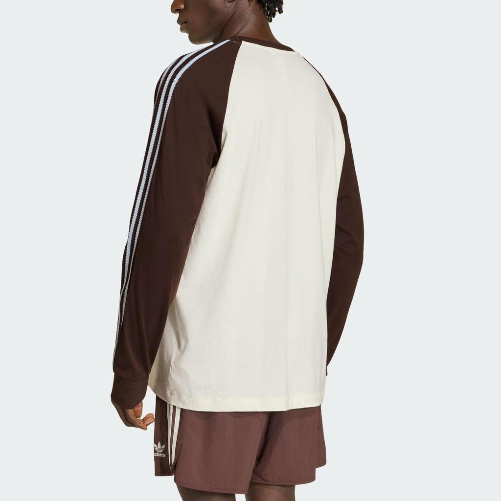adidas Originals Bc Ls Cali Crew Neck Pullover Cotton Sports Striped Long Sleeve T-Shirt Men Tops HZ3829