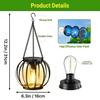 Halloween Solar Pumpkin Hanging Lights,IP65 Waterproof Auto-Charging LED Pendant Lamp,Garden Lawn Path Yard Halloween Outdoor Decor
