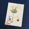 Shanghai Scenic Souvenir: Pearl Tower, The Bund & Jing'an Temple Gold Engraved Bookmark
