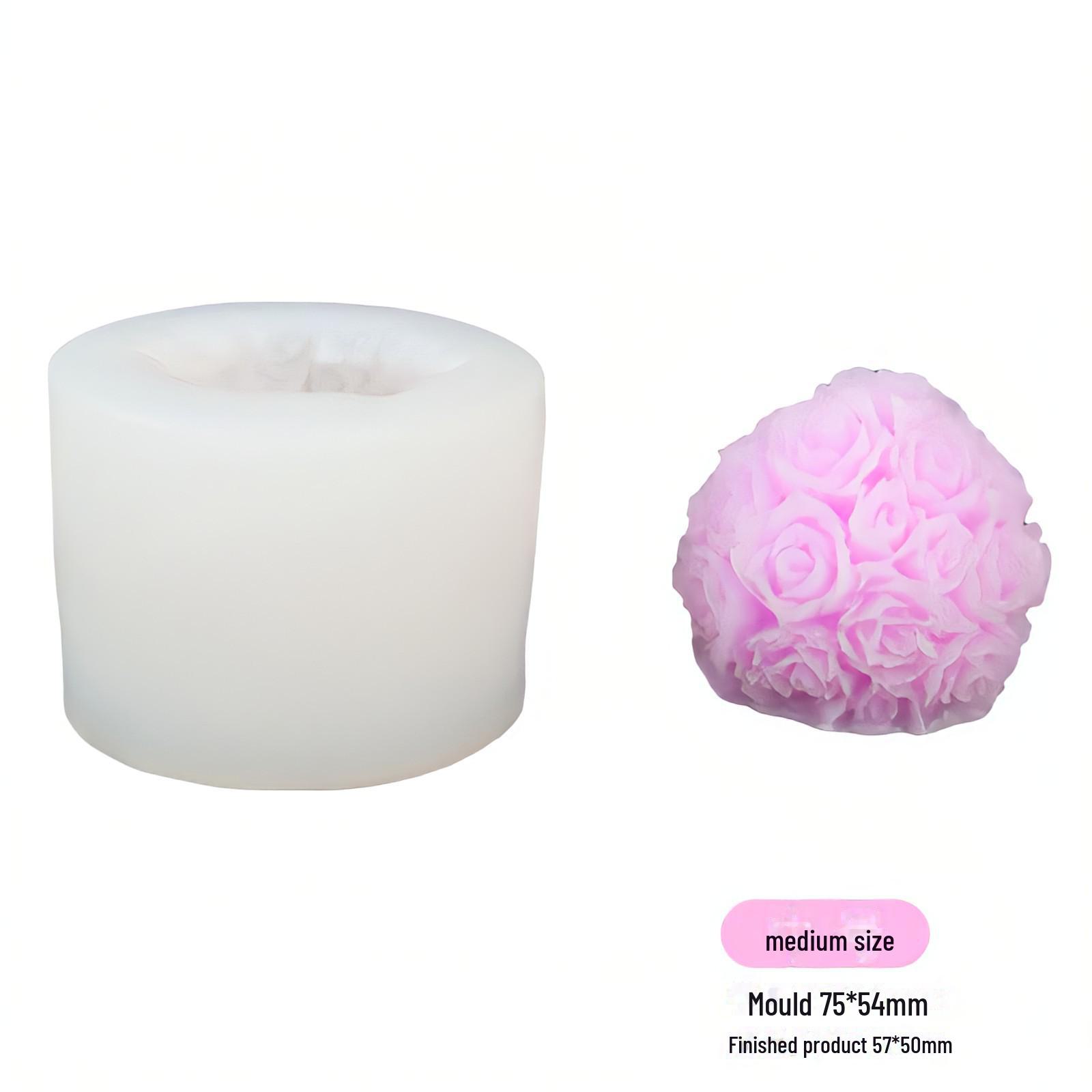 

3D силиконовая форма: Белые розы и пионы для торта, помадки, свечей, мыла, ароматерапии.