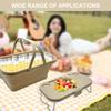 16L Foldable Camping Basket with Portable Table Durable Polypropylene Camping Storage Box Leak-Proof for Glamping, Beach