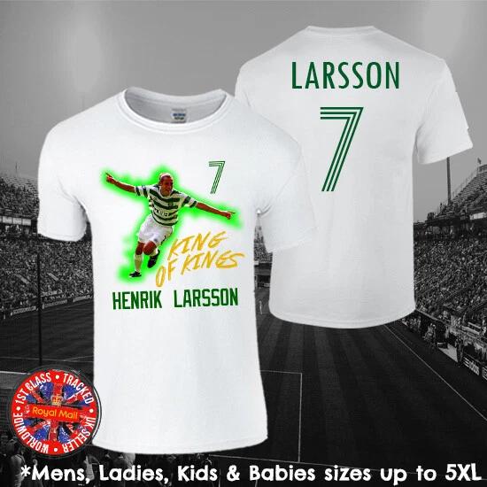 Henrik Larsson Football T-shirt Fans Mens Ladies Kids Gift Soccer Sweden L