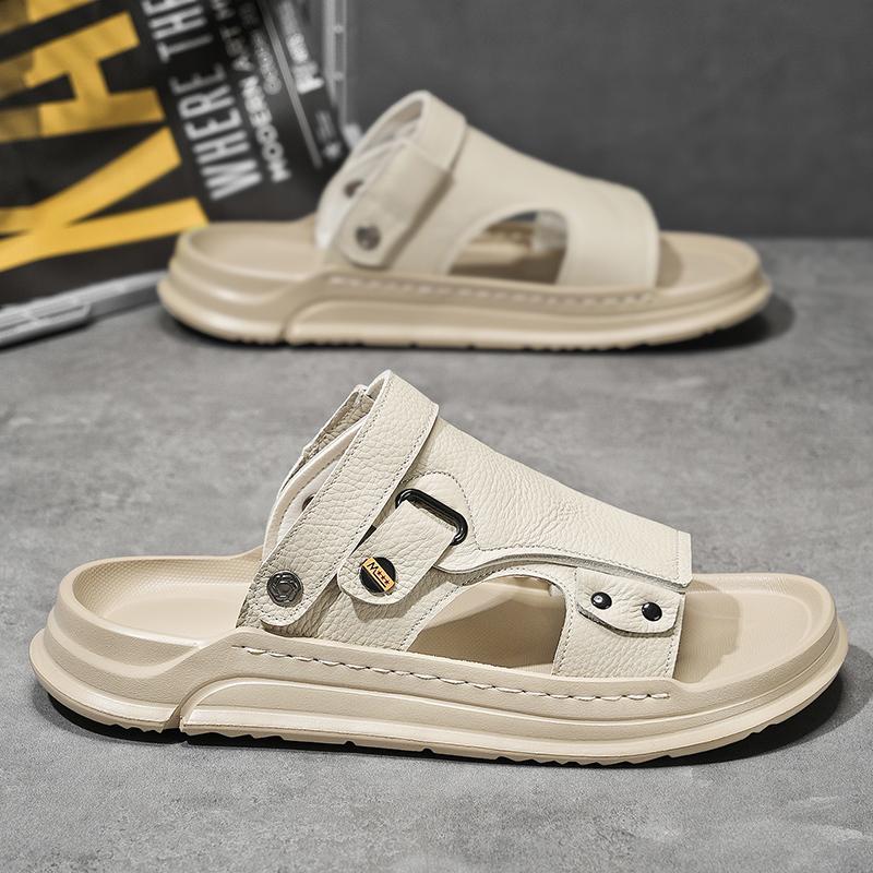 Fashion CYYTL Mens Sandals Outdoor Casual Summer Shoes Beach Walking Slides Slippers Comfort Luxury Designer Lightweight Leather Fashion