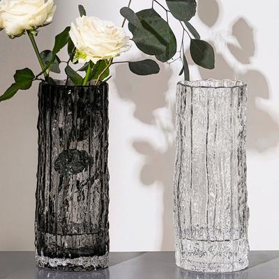 D5 Vase Glacier Vase Glass Transparent Flower Arrangement Rose Flower Living Room Dining Table Decoration Bottle
