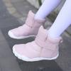 Children High-top Snow Boots Kids Plush Boots Winter Warm Cotton Shoes Anti-slip Casual Walking Shoes Waterproof