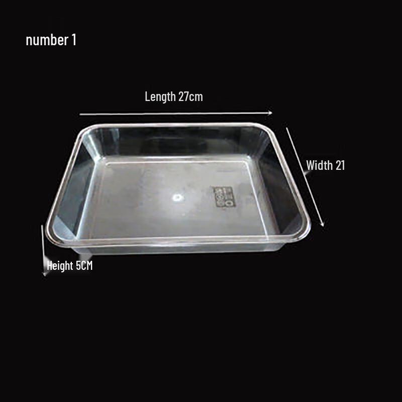 Homeglen Transparent Rectangular Plastic Serving Tray