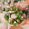 Christmas Decoration Wreath Scene Layout Christmas Tree Decorations Rattan Ring Pendant Door Hanging 2025 New Twist Bar