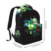 Art Invader Zim Graphic Backpack Student Boys Girls BookBag Kids School Bag Laptop Shoulder Bags for Men Women