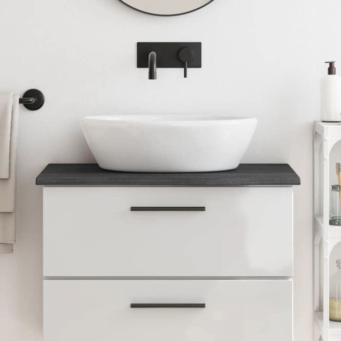 VidaXL Bathroom Countertop Dark Grey 80x40x2 Cm Treated Wood 3156212