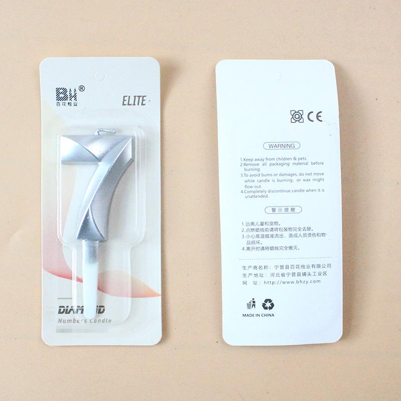 

Новый Креативный Торт на День Рождения Вечеринка Украшение на День Рождения Трехмерный Серебряный Бриллиант Большая Цифра 0-9 Свеча для Выпечки Sample Diamond Silver Number 0-9 Mixed