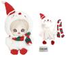 [Oshikatsu Goods Plush Clothes] Cosplay Dress-Up Plush Toy Mini Doll 20cm Universal Snowman Set of 3 for Christmas