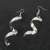 1Pair Geometric Spiral Personalized Long Matte Earrings Light Luxury Earrings Women