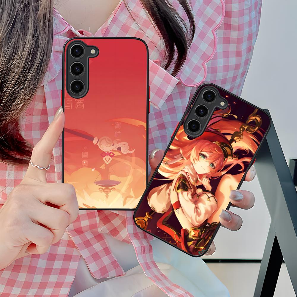 Game GI Yanfei Silicone Mobile Phone Case for Samsung Galaxy S26 S25 S24 S23 S22 S21 Plus FE Ultra Colorful Cover