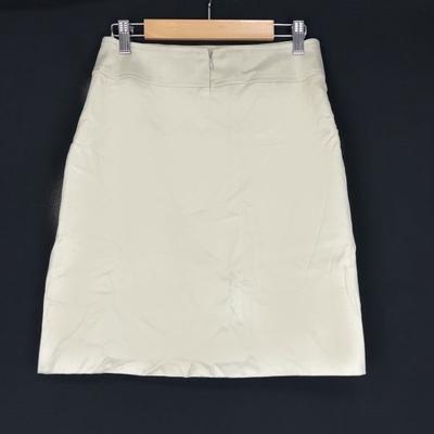 Hergestellt in Frankreich/A-Linien-Rock aus Seidenmischung/Größe 40/L/Beige/(GEBRAUCHT)
