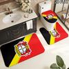 Bayer 04 Leverkusen Pattern 3Pcs Bathroom Rug Set, Non Slip Absorbent Bath Mat, Contour Mat & Toilet Lid Cover, Bathroom Decor