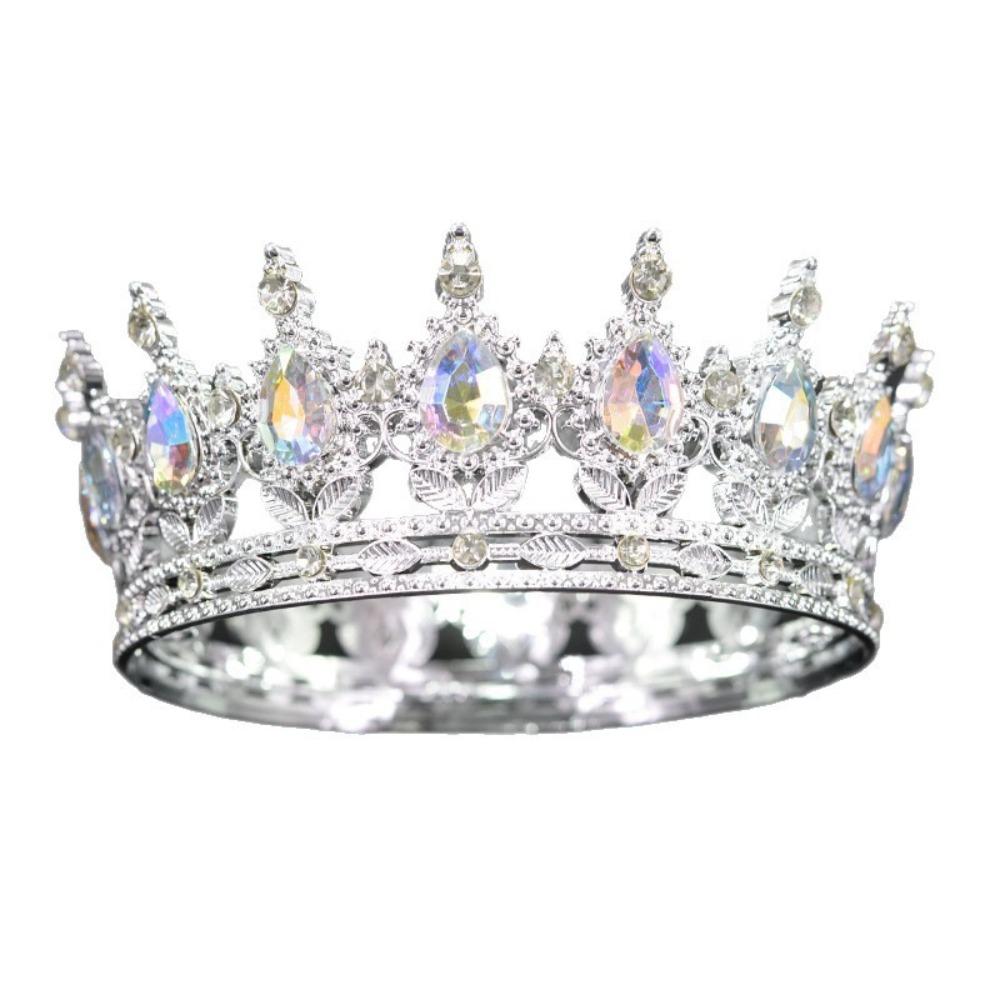 Хрустальная корона со стразами Винтажная хрустальная тиара Элегантные свадебные аксессуары для волос Свадебная вечеринка 6