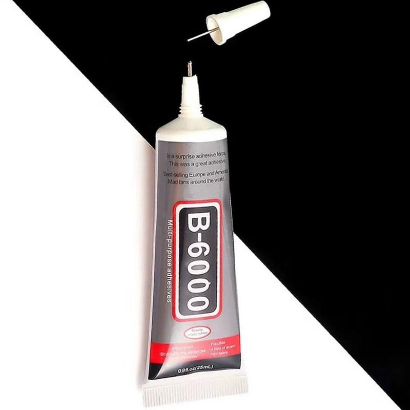 B6000 25ml Clear Liquid Glue DIY Jewelry Rhinestone Crafts Multipurpose Adhesive Repair Fix Phone Screen Glass Nail Beauty Tool