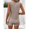 Women Zebra Print Sleeveless Top And Drawstring Shorts Two Piece Set