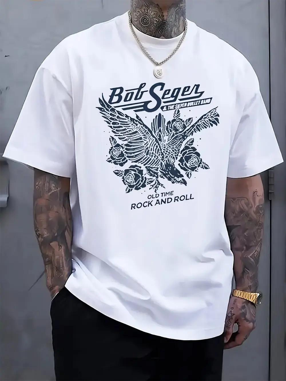 

Bob Seger Rock Style Print Short-Sleeve Round Neck T-shirt S