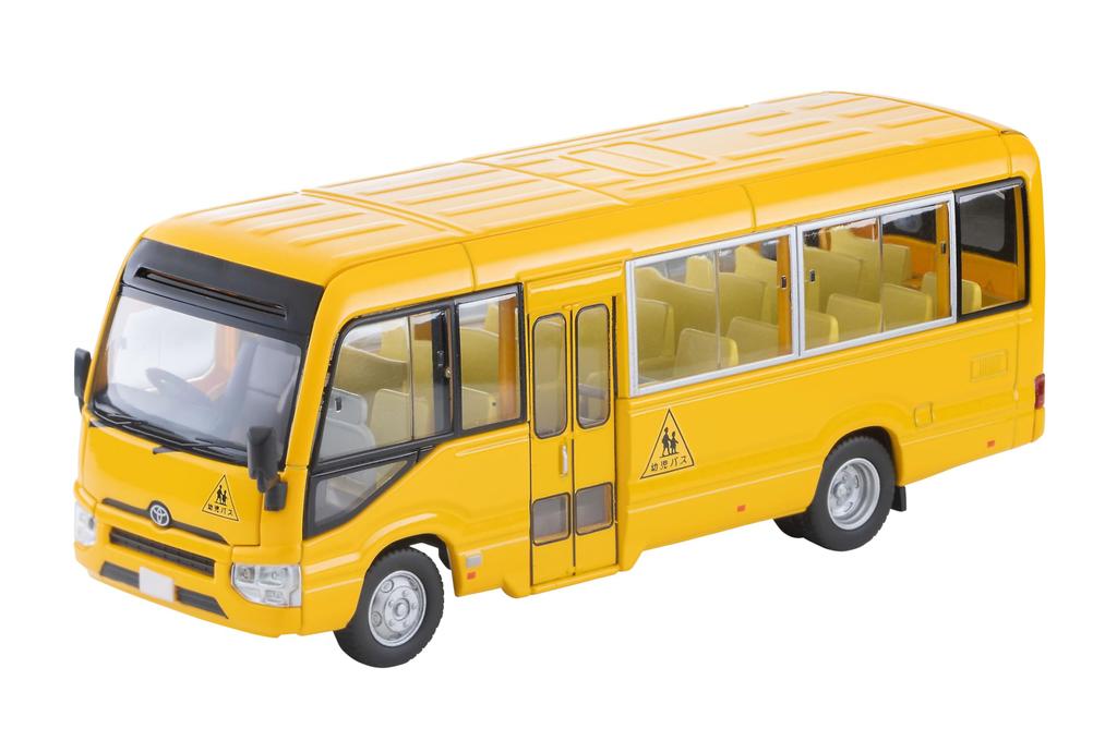 TOMYTEC Tomica Limited Vintage Neo Scale Toyota Coaster Toddler Finished Model 334323 1/64 LV-N348a Car, Yellow,
