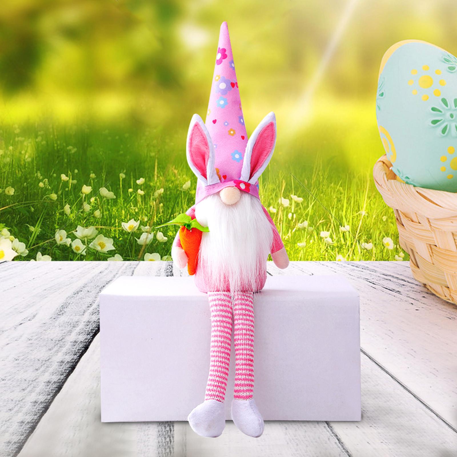 Easter Bunny Carrot Dwarf Faceless Doll Decoration Home Decorations Toys 1PC